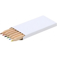 Crayons de couleur en boîte blanche - 6 pièces