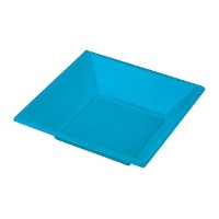 Assiettes creuses en plastique de 17 cm couleur - 6 unités