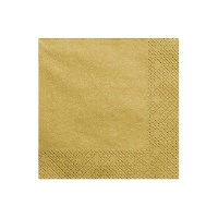 Serviettes métalliques de 16,5 x 16,5 cm - 20 unités