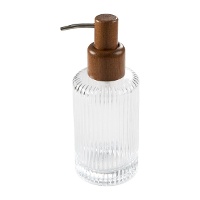 Distributeur de savon motif rayé - 18 cm