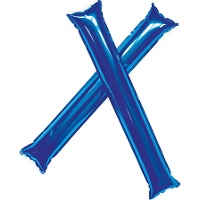 Bâtons applaudisseurs gonflables en plastique colorés - 2 unités