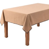 Nappe en tissu couleur moutarde de 2,50 x 1,40 m