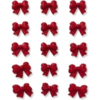Décorations en sucre en forme de noeuds de Noël - PME - 6 pièces