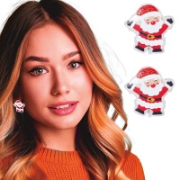 Boucles d'oreilles de Père Noël rouges - 1 paire