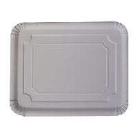 Plateau blanc 23 x 16 cm - lot de 100 unités