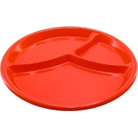 Assiette de 25,5 cm pour apéritifs colorée - 3 compartiments