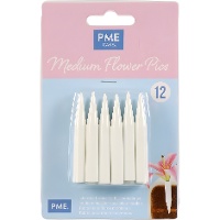 Piques porte-fleurs moyens - PME - 12 unités