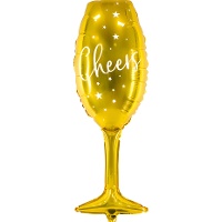 Ballon en forme de coupe de champagne de 28 x 80 cm - PartyDeco