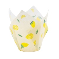 Capsules tulipe en papier pour muffins au citron - PME - 24 unités