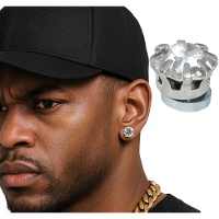 Boucles d'oreilles magnétiques brillantes - 1 paire