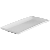 Plat de 36 x 15,5 cm rectangulaire en porcelaine - Vessia - 4 unités