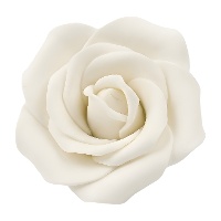 Rose en sucre blanche - 1 unité