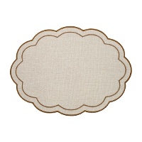 Set de table individuel 45 x 33 cm Bois & Terre, bords ondulés - 1 unité