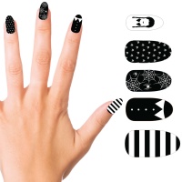 Faux ongles de Mercredi Addams - 12 unités
