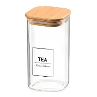 Pot de 1,2 L en borosilicate avec couvercle en bambou Tea