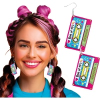 Boucles d'oreilles cassette rétro