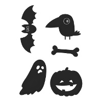 Découpe de petites figurines Halloween - 5 unités