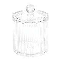 Pot à coton rond transparent