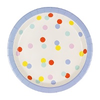 Assiettes confettis 23 cm - lot de 6