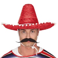 Chapeau mexicain de 45 cm avec pompons
