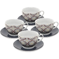 Tasse de 220 ml motif carreaux de ciment - lot de 4