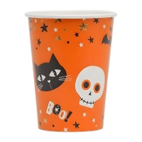 Verre de Halloween Boo de 250 ml - 6 unités