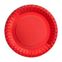 Assiettes de 18 cm en carton métallisé - 12 unités