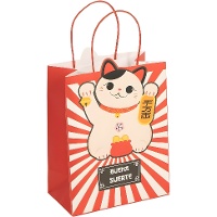 Sac cadeau 23 x 18 x 10 cm Chat porte-bonheur