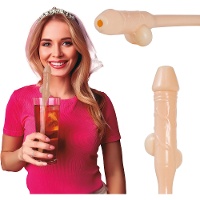 Paille en forme de pénis de 28 cm